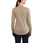 CARHARTT FR 6.75oz DK NAVY LADIES L / S CREW NECK T-SHIRT