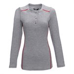 Lakeland Ladies High Performance Henley Heather Grey Shirt