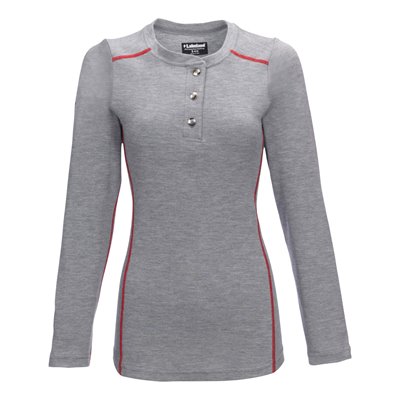 Lakeland Ladies High Performance Henley Heather Grey Shirt