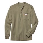 Rasco FR 7.1 oz Cotton Khaki L / S Henley w /  Pocket