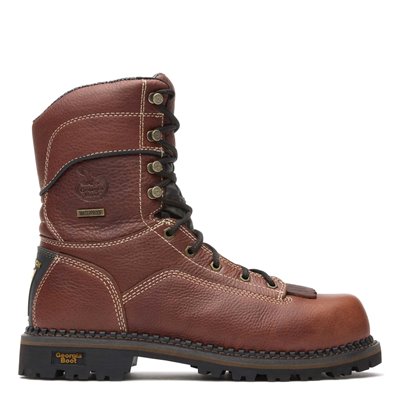Georgia Boot 9" AMP LT Logger Composite Toe Low Heel Waterproof Work Boot