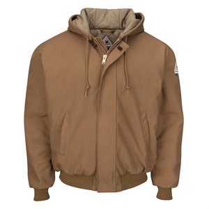 Bulwark FR Heavyweight Insulated Brown Duck Hooded Jacket