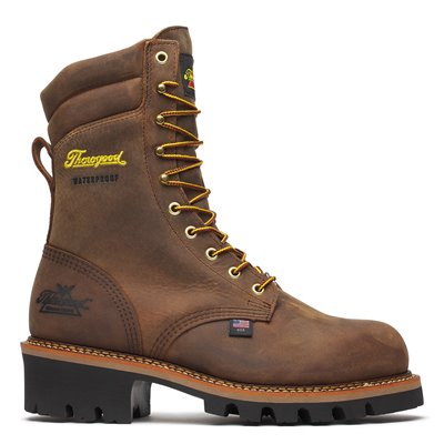 Thorogood 9" Logger Series Brown Stud Horse Waterproof