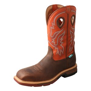 Twisted X 12" Waterproof Nano Composite Safety Toe Western Work Boot